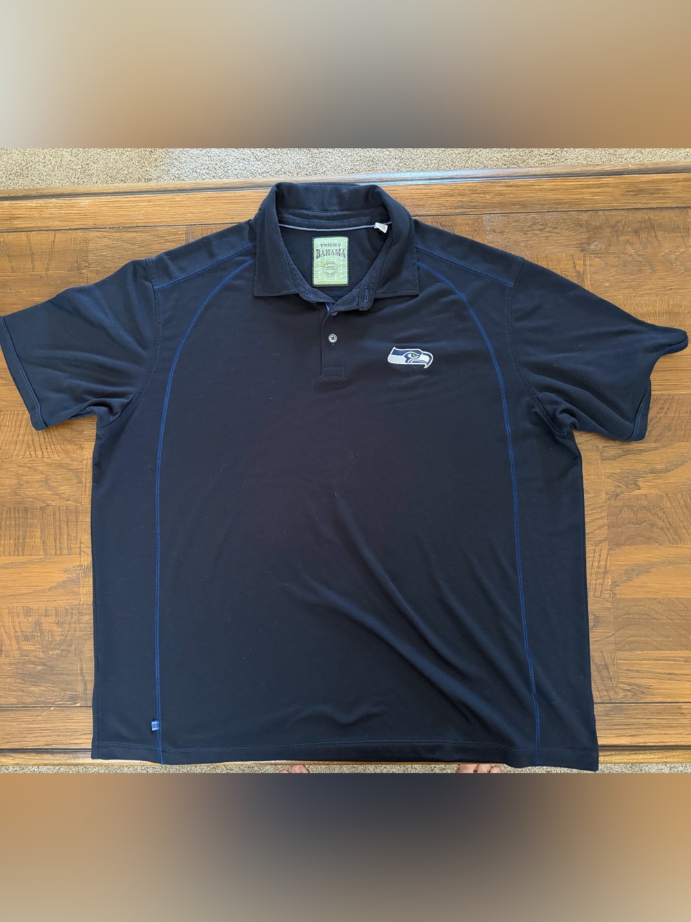 Tommy Bahama Navy Blue Seattle Seahawks Polo